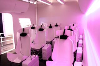 The Interior of the NZ20XX, each set was fitted to house the occulus rift headsets.